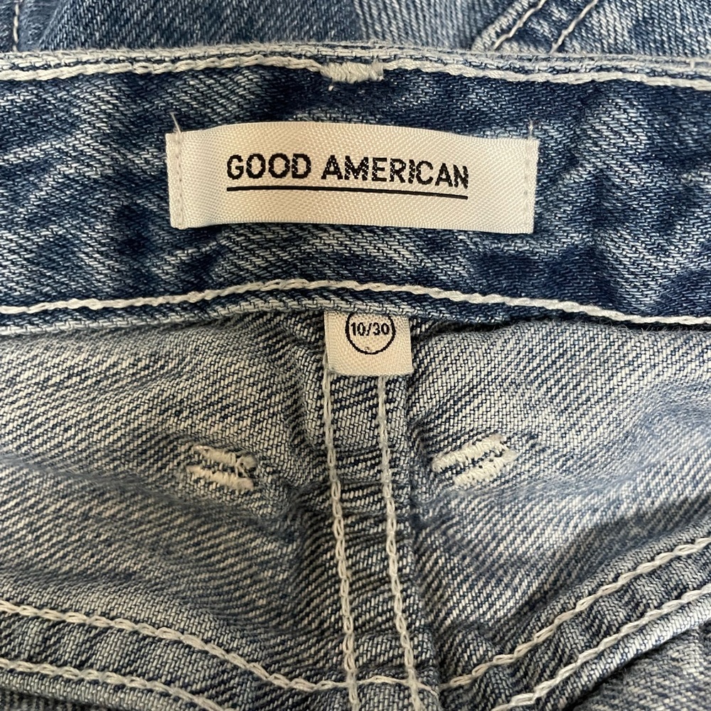 Good American high waist cut off denim shorts button fly - Picture 5 of 6